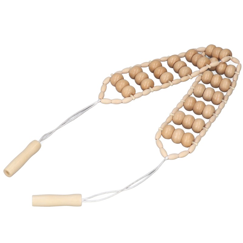 Back Massager Roller Rope Wood Back Roller Massage Manual Relief
