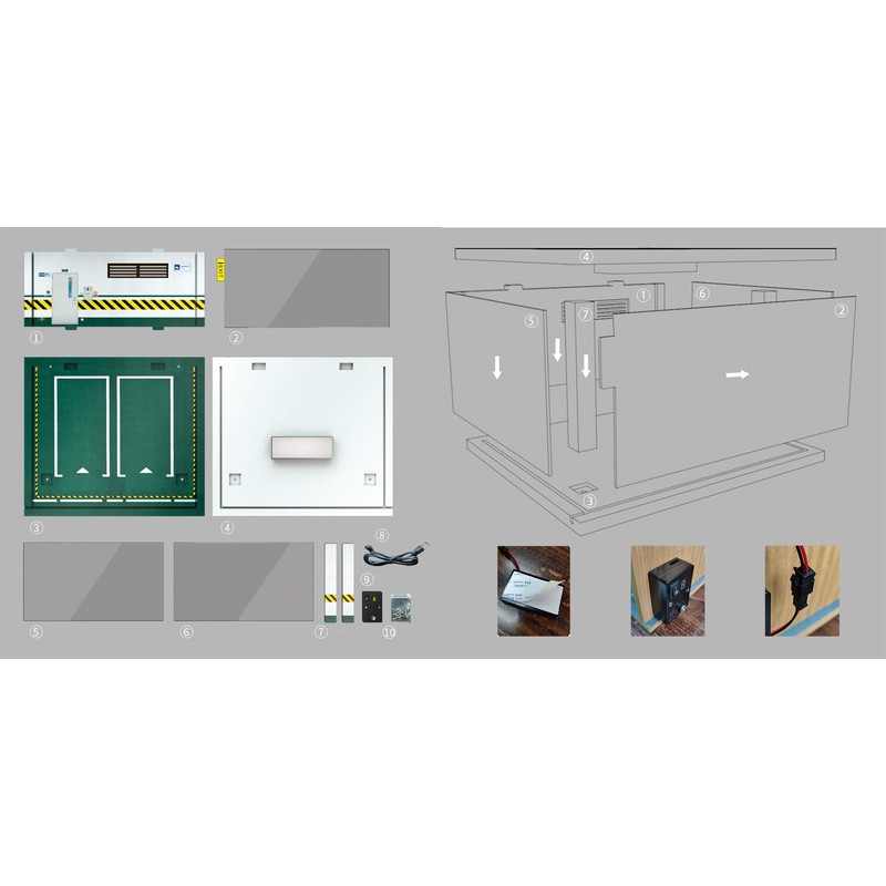 1/24 Scale Die-cast Car Garage Display Case with Clear Acrylic