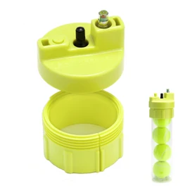 BALL RESCUER - Converts Padel or Tennis Ball Container into a 30 psi Compressed Air Container - Suitable for 3 or 4 Ball Containers - Container Not Included (with Premium Inflator, No Colour)