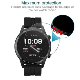 KUSINHOKA 3 Pack Screen Protector for Sekonda Mens 45mm Smart Watch,HD Clear Scratch Resistant Bubble Free Easy Installation，Ultra Thin TPU Full Coverage Flexible Soft Film