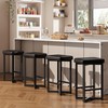GarveeHome Bar Stools Set of 4, 24.6" Upholstered Counter Height