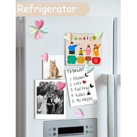 24PCS Colorful Fridge Magnets Cute Love Heart Refrigerator Magnets, Decorative Magnets for Whiteboard Cabinet Locker, Lovely Fun Magnets for Classroom Home Kitchen Office