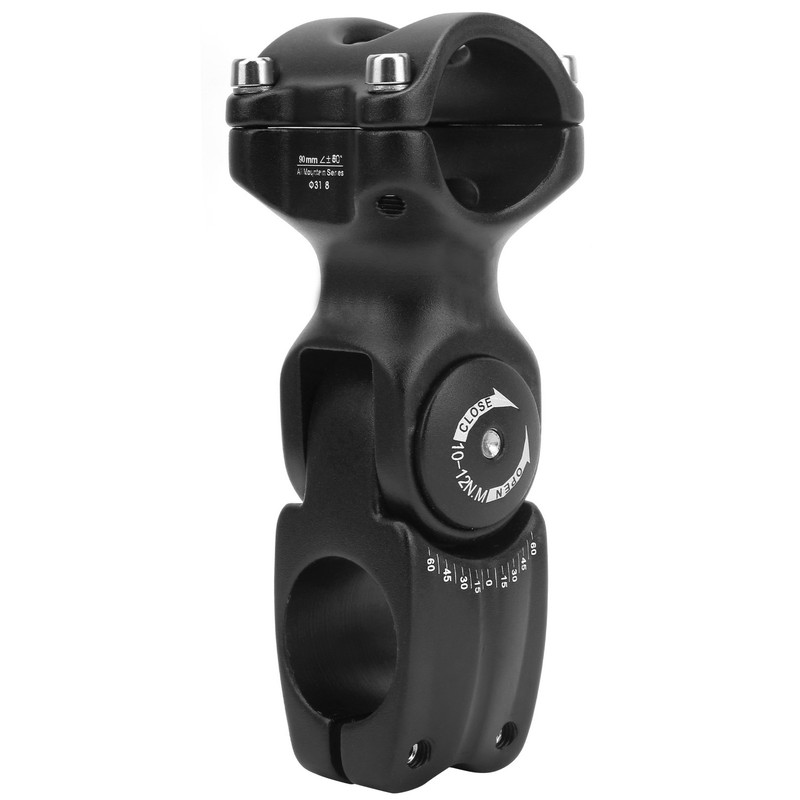 LUNJE 31.8x90mm Bicycle Angle Adjustable Handlebar Stem Riser Aluminium Alloy