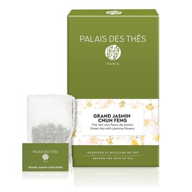 Palais des Thés - Grand Jasmine Chun Feng - Jasmine Green Tea - 20 Cotton Tea Bags, Serves 20 Cups