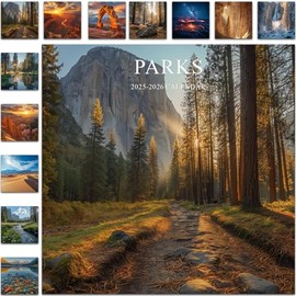 Gannyfer Calendar 2025-2026, 18 Months National Parks Calendar 2025, Large Wall Calendars 12" x 24" Opened, Perfect as Gifts for Friends, Family