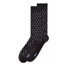 Bar III $10 Bar III Dress Socks | 1 Pair | Black Blue Polka Dots | Shoe 7-12 Sock 10-13