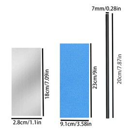 BDHI 8pcs 6mm Snowboard Repair Kit Snowboard Base Repair P-Tex Base Filler with 4 Structure Sandpaper 1 Scraper Ptex Ski Wax Repair Tuning Kit for Protecting Ski and Snowboard(Y315-1)