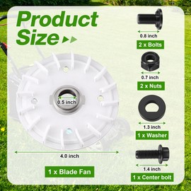 Ceoighe Lawn Mower Blade Part Kit, Part Fan, Bolts, Nuts and Washer Replacement Kit for Dual Blades, Compatible with EGO Power+ LM2130SP, LM2150SP, LM2160SP 21 inch Lawn Mower Repair Accessories
