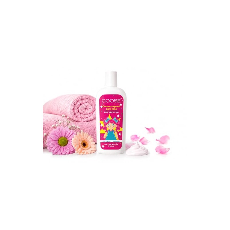 GOOSE Crema Corporal para Niña 250 ml, Aroma Frutal Floral