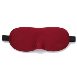 3D Contoured Eye Mask for Sleeping, Luxury Blindfold Sleep Mask with Adjustable Strap, Soft and Comfortable Night Eye Mask for Men Women, Light Blocking Eye Blinder for Travel Sleeping, Burgundy