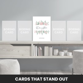 Special Daughter Birthday Card - Beautiful Floral Birthday Cards for Daughter - Heartfelt Lovely Words