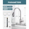 WOWOW Kitchen Faucet with Sprayer, Kitchen Sink Faucet, SUS 304