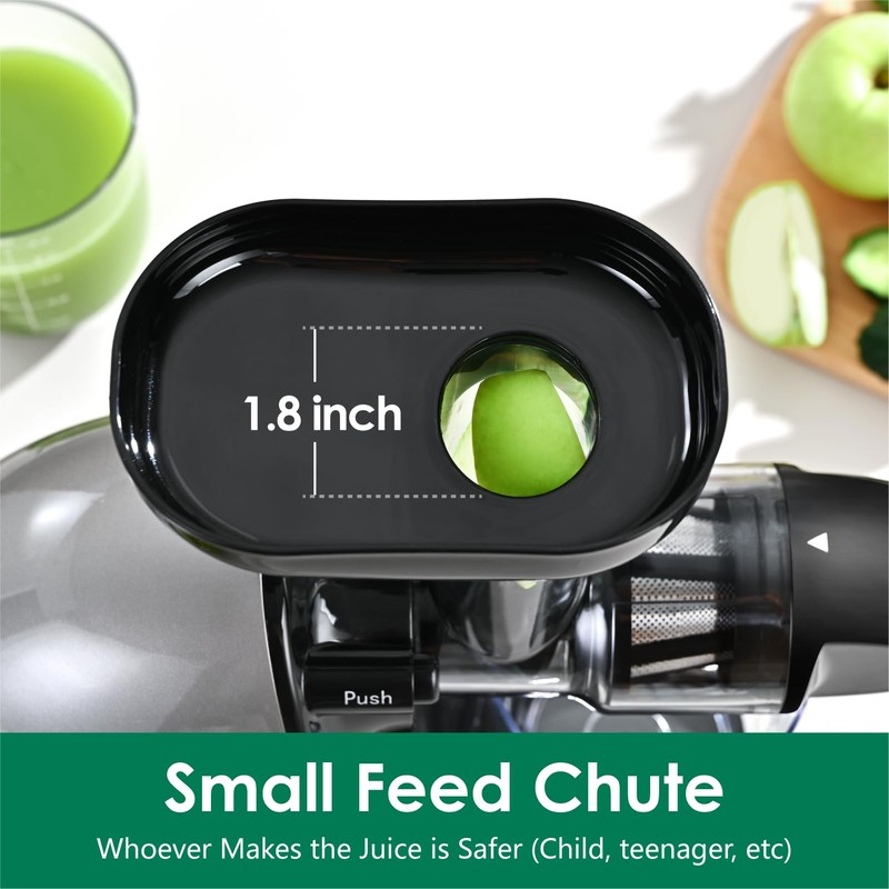 Slow Masticating Juicer,Brecious Cold Press Juicers with 2 Speed Modes