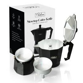 Chateau Avant Moka & Espresso Pot Stovetop - 10.6oz - Rich, Full-Body Moka Pot Coffee Maker - Aluminum Espresso Maker Stove Top Coffee Pot - Moka Coffee Maker - Italian Greca de Cafe