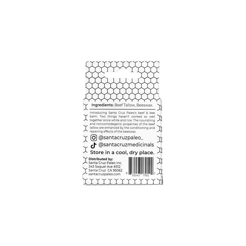 Lingtoolator aleo Beef Tallow Beeswax Lip Balm Hydrating Moisturizer, Natural