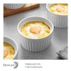 DOWAN Ramekins with Lids 6 oz Oven Safe, Creme brulee