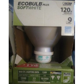 Feit ECOBULB 23W / 120W 120V PAR38 Soft White CFL Flood ESL23PAR38H/EC