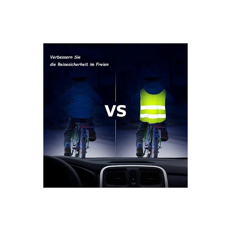 Pack of 6 Safety Vests, 360° Reflective Car Vest, Washable,