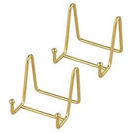 Tincogo Plate Stands for Display - Plate holder Display stand Table easel Picture Frame Stand Display Photo|Decorative Plate |Dish | Tabletop Art-3inch-Gold