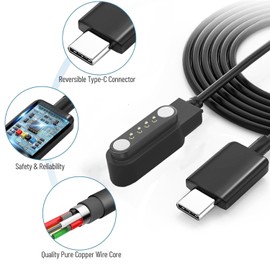 Xininyia USB-C Charger for PLAUD Note AI Voice Recorder Magnetic Charger Replacement Type-C Charging Cable(Type-c