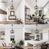 Yidelloc Farmhouse Light Fixtures Round Cage Chandeliers 4 Lights E12