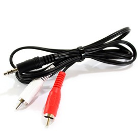 Skytronic 3.5mm Stereo Jack to Twin RCA Phono Signal Cable 2.5m Laptop Phone MP3 CD TV