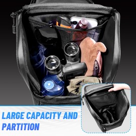 StarknightMT 2020-2025 PRO XP Storage Bag 1680D Waterproof Center Bag Compatible with Polaris RZR PRO XP/XP 4 2020 2021 2022 2023 2024 UTV Shoulder Bag Cab Pack Center Seat Tool Console Bag