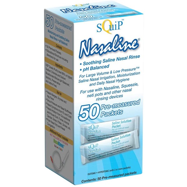 Squip Nasaline Salt-box Of 50 Pre-measured Packets, 400 Ounce
