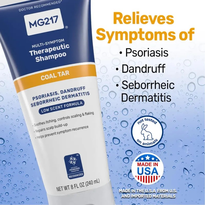 Shampoo Terapéutico Psoriasis Mg217 240ml Alquitrán Carbon
