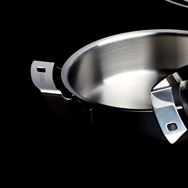 PIAZZA 110814 Frying Pan Stainless Steel 3-Ply with 2 Handles