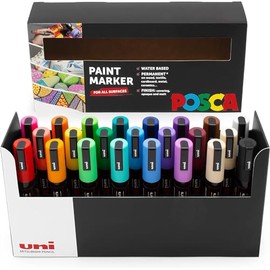 Posca - Paint Marker Art Pens - 1.8-2.5 mm - Deskset Gift Set (PC-5M Desk Set of 23)