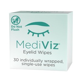 Eyelid Cleanser Wipes - 30 Single-Use Towelettes - Gentle, Hypoallergenic Eyelid Wipes for Soothing Itchy Eyes, Removing Debris & Eye Makeup, and More