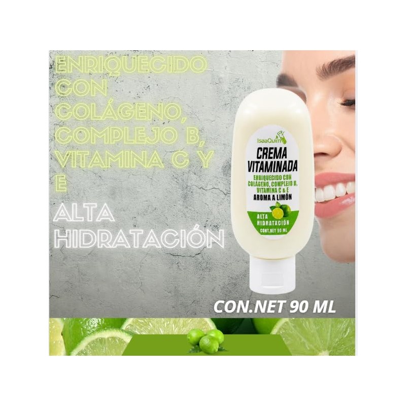 Crema Vitaminada IsaaQuim® con Colágeno, Complejo B, Vitamina C y