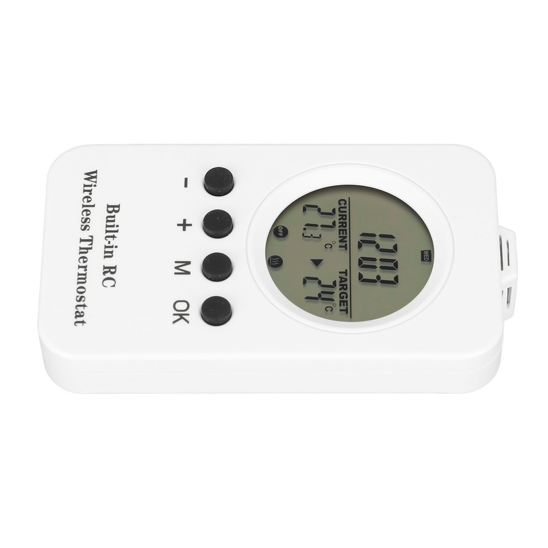Wireless Plug in Thermostat LCD Remote Control Digital Display Temperature
