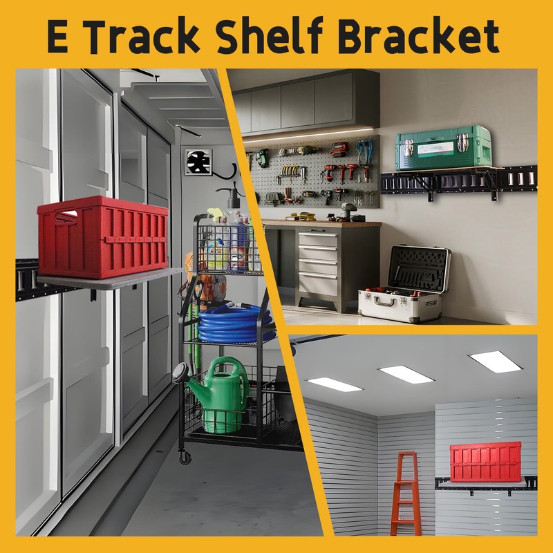 CHZHWFDC E Track Shelf Bracket - Durable Hinged Collapsible Table