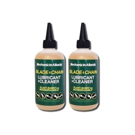 Mechanic In A Bottle Blade & Chain Lubricant & Cleaner - 8 oz Bottle (2 Pack) Breaks Down Sap, Resins and Gums. World's Only Self-Cleaning Lubricant. Twin Pack