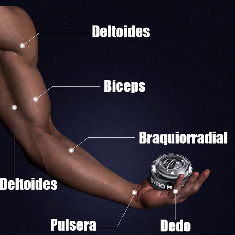 KINGTLE Pelota de Giroscopio de Muñeca Gyro Ball Antebrazo Ejercitador