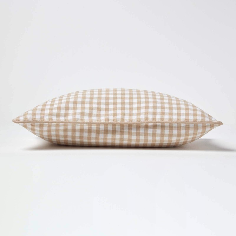 HOMESCAPES - 100% Cotton - Gingham Check - Cushion Cover