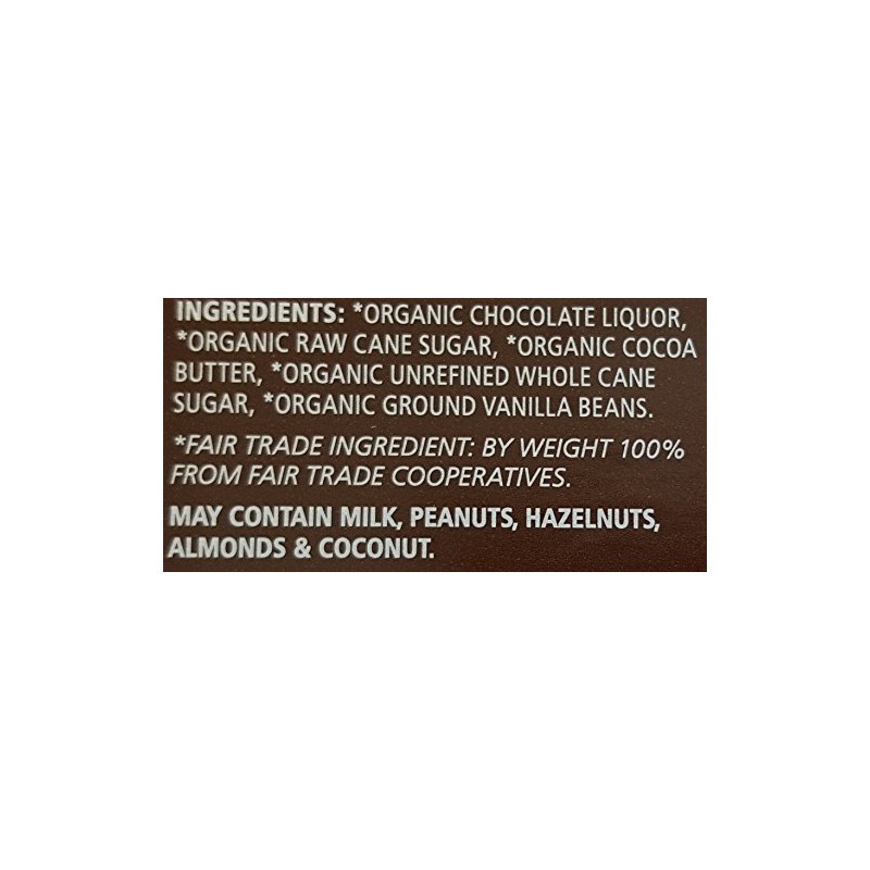 Equal Exchange Organic Very Dark Chocolate, 2.8 Ounce, Pack of