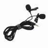 Black Double Head Lavalier Lapel Microphone No Driver Installation Required