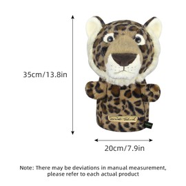 Scott Edward Driver Novelty Golf Head Cover, Cute Animal, Fit Max Driver 460CC and Fairways(Leopard-clouded Driver)