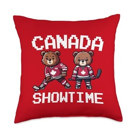Canada Cute Bear Ice Hockey Jersey – Canada Hockey Team Throw Pillow