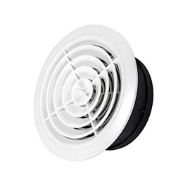 PartsExtra ABS Air Vent, Adjustable Round Exhaust Louver Grille Air Ventilation Cover Duct Fan Outlet Vent Soffit Air Vent for House Bathroom Kitchen Ventilation (6inch)