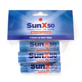 CoreTex Bálsamo Labial Sun X 50 Fps 50 - Pack De 4 Protectores Labiales De Amplio Espectro (Protección Uva/Uvb) - Resistente Al Agua Hasta 80 Minutos Y Sin Parabenos Ni Oxibenzona