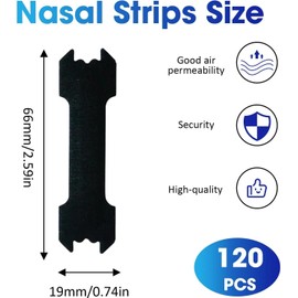 120pcs Respirar Bien Tiras Nasales, Tiras nasales para dormir-Material suave para una mayor comodidad durante toda la noche, adecuado tanto para hombres como para mujeres. (B)