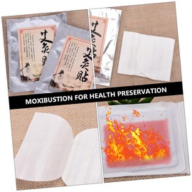 Healvian 4pcs Stickers for Self-heating Wormwood Heat Pads for Back Neck Abdomen and Knee Discomfort Portable Moxibustion Patches for Home and Travel
