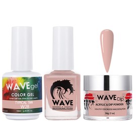 WAVEGEL Soak-Off Gel, Nail Lacquer & Acrylic/Dip Powder Matching Set - Simplicity Collection - #W28 Typical Tan