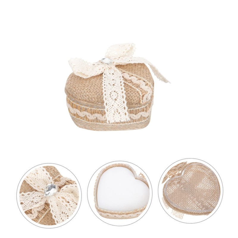 Baluue Heart Shaped Ring Storage Box Durable Jewelry Packing Case