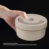 Insulated Food Container Beige 316 Stainless Steel Round Sealed Leak