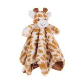Apricot Lamb Giraffe Blanket Cute Comforter Soft Loveys for Baby Boy and Girl, Security Blanket for Babies, Infant and Toddlers, Brown 13.8x13.8 Inches